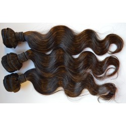 Lot de 3 paquets 18 pouce - ondulé remy hair tissage brésilien big wave