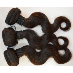 Lot de 3 paquets 12 pouce - ondulé remy hair tissage brésilien big wave